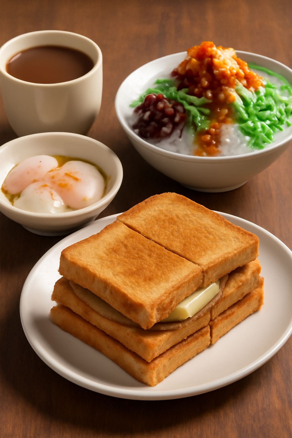 Singapore’s Iconic Traditional Desserts: Kaya Toast and Chendol